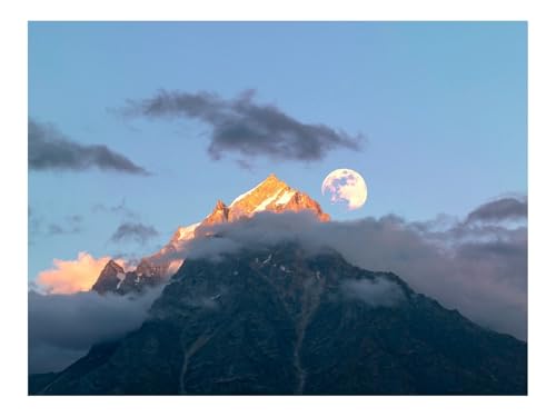 Puzzle 1500 Teile,Home Decor Geschenk-Berg,Gipfel,Mond,Wolken,Landschaft 87x57cm Puzzle 1500 Teile,Home Decor Geschenk-Berg,Gipfel,Mond,Wolken,Landschaft 87x57cm von THISIT