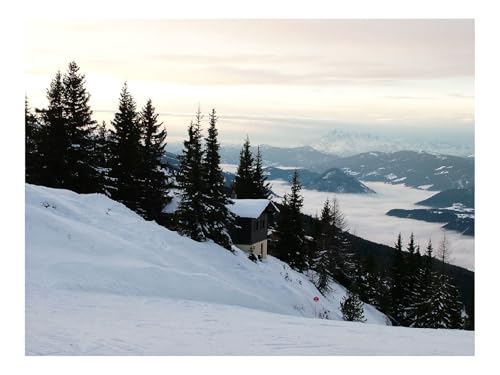 Puzzle 1500 Teile,Klassisches Lernspiel-Aufstieg Skigebiet,Piste,Abfahrt,Haus 87x57cm von THISIT