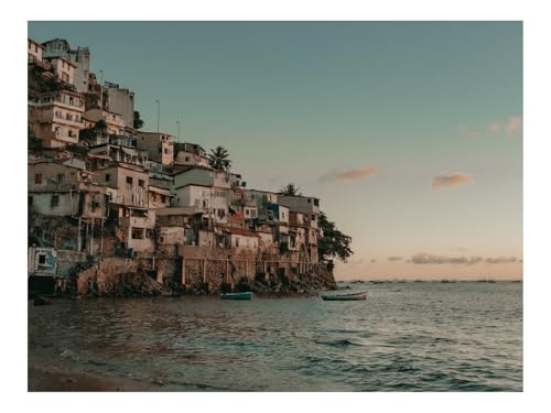 Puzzle 1500 Teile,Klassisches Lernspiel-Küste,Gebäude,Meer 87x57cm von THISIT
