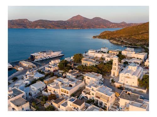 Puzzle 500 Teile,Buntes Legespiel-Gebäude,Stadt,Berge 52x38cm von THISIT