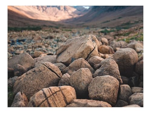 Puzzle 500 Teile,Farbenfrohes Legespiel-Steine,Stein,Berge,Himmel 52x38cm von THISIT