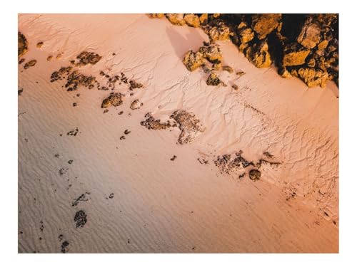 Puzzle 500 Teile,Farbenfrohes Legespiel-Strand,Sand,Felsen,Luftaufnahme 52x38cm von THISIT