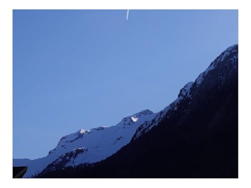 Puzzle 500 Teile,Geschenk für Mann und Frau-Berg,Schnee,Flugzeug,Wanderweg,Natur 52x38cm von THISIT