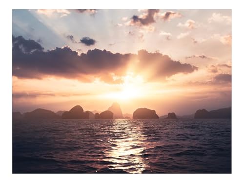 Puzzle 500 Teile,Geschenke für MäNner/Frauen-Meer,Strahlen,Sonne,Felsen,Sonnenuntergang 52x38cm Puzzle 500 Teile,Geschenke für MäNner/Frauen-Meer,Strahlen,Sonne,Felsen,Sonnenuntergang 52x38cm von THISIT