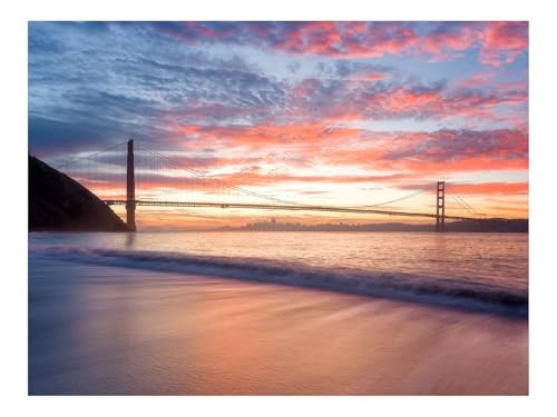 Puzzle 500 Teile,Home Decor Geschenk-Brücke,Sonnenuntergang,Wasser 52x38cm von THISIT