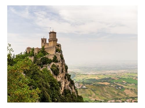 Puzzle 500 Teile,Home Decor Geschenk-Burg,Felsen,Büsche 52x38cm von THISIT