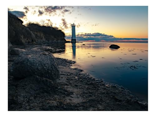 Puzzle 500 Teile,Home Dekoration-Leuchtturm,Meer,Küste,Dämmerung 52x38cm von THISIT