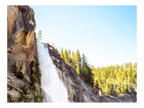 Puzzle 500 Teile,Home Dekoration-Wasserfall,Felsen,Klippe,Bäume 52x38cm von THISIT