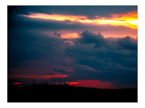 Puzzle 500 Teile,Impossible Game-Minarette,Sonnenuntergang,Wolken,Himmel 52x38cm von THISIT