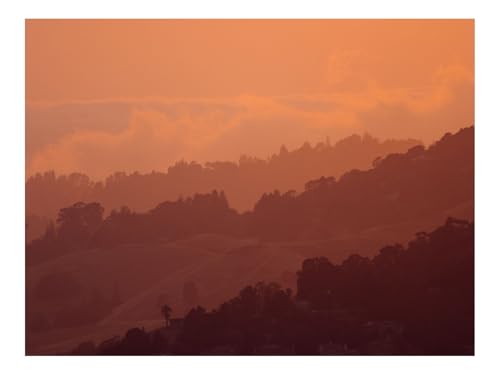 Puzzle 500 Teile,Impossible Game-Sonnenuntergang,Hügel,Bäume,Himmel 52x38cm von THISIT