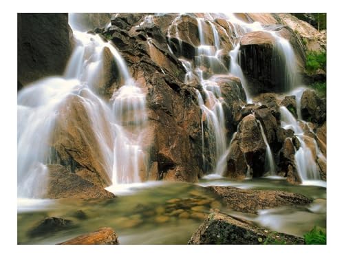 Puzzle 500 Teile,Impossible Game-Wasserfälle,Steine,Kaskaden,Grüns 52x38cm von THISIT