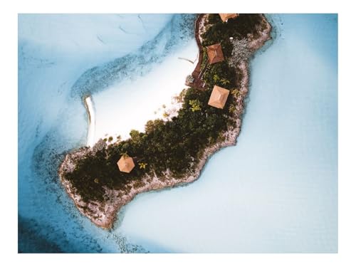 Puzzle 500 Teile,Klassisches Lernspiel-Insel,Ozean,Luftaufnahme,Wasser,Tropen 52x38cm von THISIT