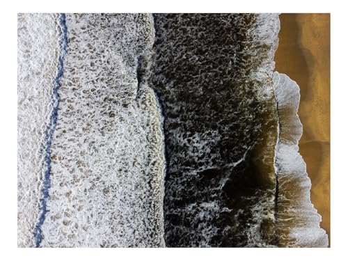 Puzzle 500 Teile,Klassisches Lernspiel-Küste,Luftaufnahme,Wellen,Meer,Sand 52x38cm von THISIT