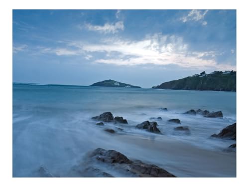 Puzzle 500 Teile,Klassisches Lernspiel-Meer,Steine,Felsen,Horizont,Sand 52x38cm von THISIT