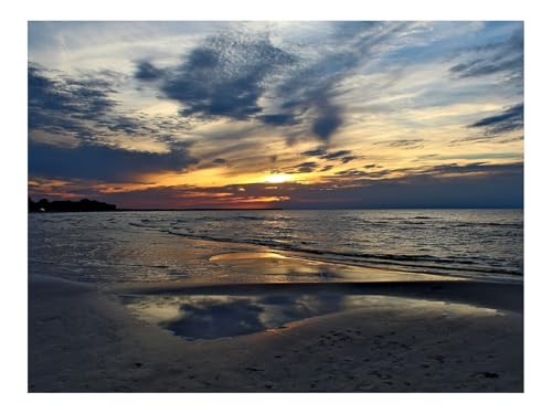 Puzzle 500 Teile,Klassisches Lernspiel-Strand,Meer,Horizont,Wolken,Sonnenuntergang,Dunkel 52x38cm Puzzle 500 Teile,Klassisches Lernspiel-Strand,Meer,Horizont,Wolken,Sonnenuntergang,Dunkel 52x38cm von THISIT