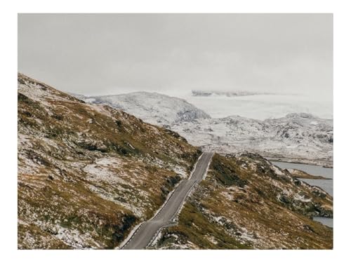 Puzzle 500 Teile,Klassisches Lernspiel-Straße,Entfernung,Felsen,Schnee,Verschneit 52x38cm Puzzle 500 Teile,Klassisches Lernspiel-Straße,Entfernung,Felsen,Schnee,Verschneit 52x38cm von THISIT