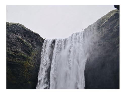 Puzzle 500 Teile - Impossible Hard Challenge Puzzles-Wasserfall,Klippe,Wasser,Gischt,Fluss 52x38cm von THISIT