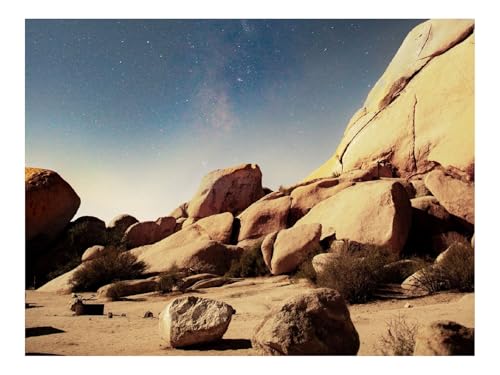 Puzzles 1000 Teile Puzzle Impossible Geschicklichkeitsspiel-Steine,Felsen,Sternenhimmel,Sterne,Nacht,Nebel 70x50cm von THISIT