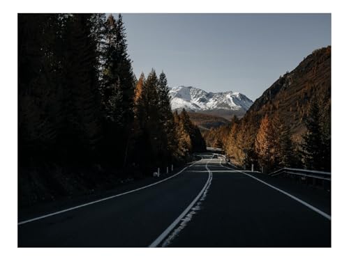 Puzzles 1000 Teile Puzzle Impossible Geschicklichkeitsspiel-Straße,Asphalt,Berge,Bäume,Natur 70x50cm von THISIT