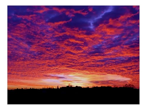 Puzzles 1000 Teile Puzzle Impossible Geschicklichkeitsspiel-Wolken,Sonnenuntergang,Horizont 70x50cm von THISIT