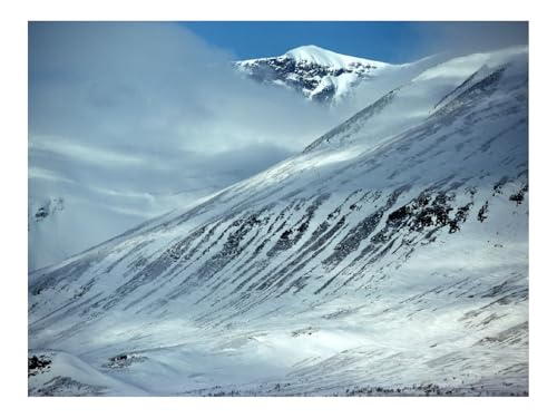 Puzzles 1500 Teile Puzzle Impossible Geschicklichkeitsspiel-Berge,Hänge,Schnee,Steine,Nebel 87x57cm von THISIT