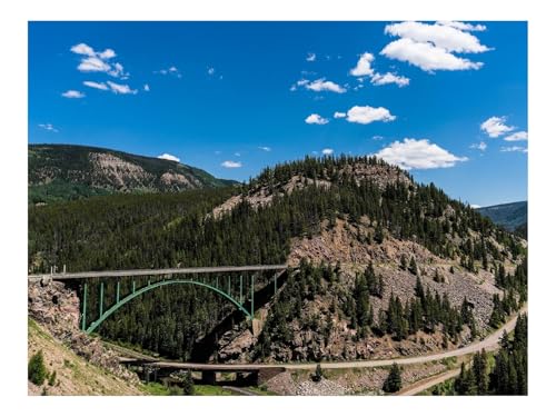 Puzzles 1500 Teile Puzzle Impossible Geschicklichkeitsspiel-Brücke,Berge,Himmel 87x57cm von THISIT