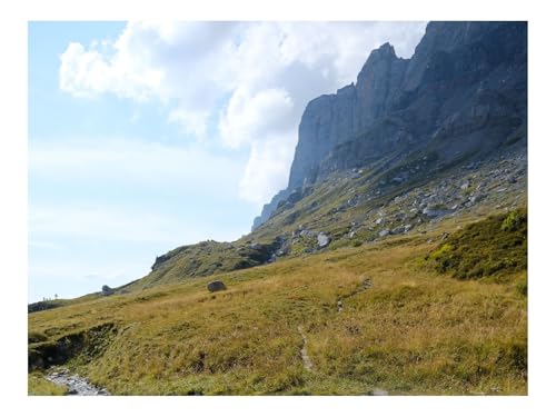 Puzzles 1500 Teile Puzzle Impossible Geschicklichkeitsspiel-Felsen,Hügel,Gras,Weg,Steine,Natur 87x57cm von THISIT