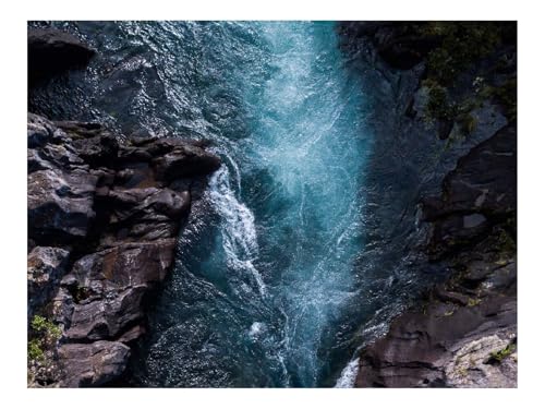 Puzzles 1500 Teile Puzzle Impossible Geschicklichkeitsspiel-Felsen,Meer,Schaum,Luftaufnahme,Steine 87x57cm von THISIT