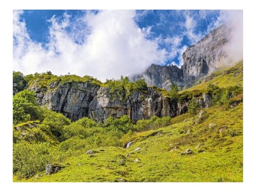 Puzzles 1500 Teile Puzzle Impossible Geschicklichkeitsspiel-Klippe,Felsen,Gras 87x57cm von THISIT