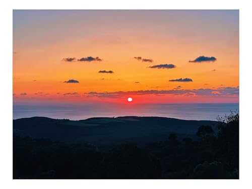 Puzzles 1500 Teile Puzzle Impossible Geschicklichkeitsspiel-Sonne,Sonnenuntergang,Hügel,Bäume,Dunkel 87x57cm von THISIT