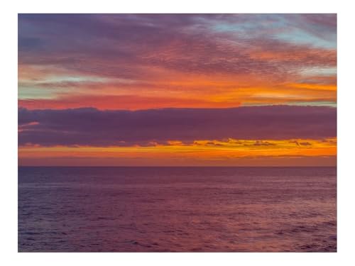Puzzles 1500 Teile Puzzle Impossible Geschicklichkeitsspiel-Sonnenuntergang,Meer,Horizont,Wolken,Wellen 87x57cm von THISIT