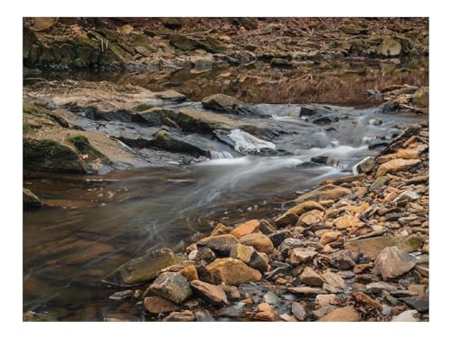 Puzzles 500 Teile Puzzle Impossible Geschicklichkeitsspiel-Bach,Wasser,Steine,Moos,Natur 52x38cm von THISIT