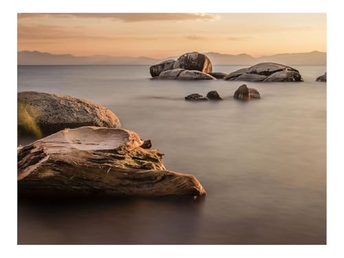 Puzzles 500 Teile Puzzle Impossible Geschicklichkeitsspiel-Felsen,Meer,Wasser,Dämmerung,Landschaft 52x38cm von THISIT