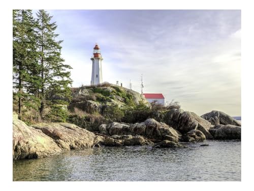 Puzzles 500 Teile Puzzle Impossible Geschicklichkeitsspiel-Leuchtturm,Haus,Steine,Ufer,Meer 52x38cm Puzzles 500 Teile Puzzle Impossible Geschicklichkeitsspiel-Leuchtturm,Haus,Steine,Ufer,Meer 52x38cm von THISIT