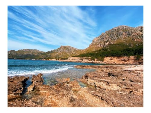 Puzzles 500 Teile Puzzle Impossible Geschicklichkeitsspiel-Meer,Felsen,Ufer,Wasser,Wellen 52x38cm von THISIT