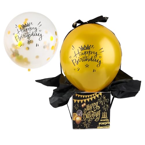 Geldgeschenke Geburtstag, Überraschungsbox mit Luftballons Geldgeschenk Box mit Ballonband und Ballonhalter herausziehbare Geldgeschenk Verpackung für Geburtstag Geschenkbox für Familie und Freunde Geldgeschenke Geburtstag, Überraschungsbox mit Luftballons Geldgeschenk Box mit Ballonband und Ballonhalter herausziehbare Geldgeschenk Verpackung für Geburtstag Geschenkbox für Familie und Freunde von THKO