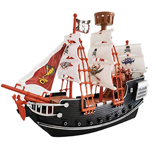 THLMT Piratenschiff-Spielzeug für Kinder, Piratenschiff-Modell für Kinder ab 8 Jahren, Vorschulkinder, frühes Lernen, Piratenboot-Spielset, Geschenk für Halloween, Weihnachten, langlebig/interaktiv von THLMT