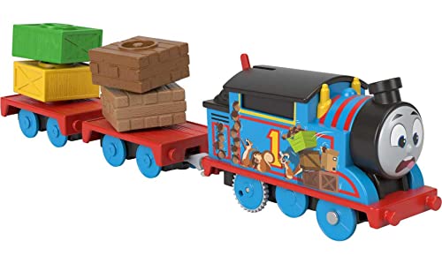 Thomas & Friends Spielzeug-Zug, Wackelfracht, Thomas, motorisierter Motor mit 2 Frachtautos, für Vorschul-Eisenbahn-Spiele, ab 3 Jahren Thomas & Friends Spielzeug-Zug, Wackelfracht, Thomas, motorisierter Motor mit 2 Frachtautos, für Vorschul-Eisenbahn-Spiele, ab 3 Jahren von THOMAS & FRIENDS