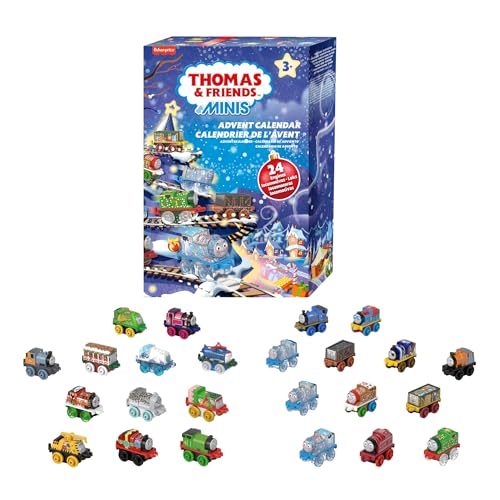 Thomas & seine Freunde MINIS Adventskalender 2024, Weihnachtsgeschenk, 24 Miniatur-Spielzeugloks und -fahrzeuge für Kinder ab 3 Jahren, HWB49 Thomas & seine Freunde MINIS Adventskalender 2024, Weihnachtsgeschenk, 24 Miniatur-Spielzeugloks und -fahrzeuge für Kinder ab 3 Jahren, HWB49 von THOMAS & FRIENDS