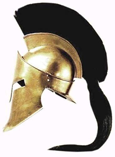 THOR INSTRUMENTS Halloween Spartan Helm König Leonidas 300 Filmhelm Replik Rollenspiel Schwarze Feder Rustikale Vintage Heimdekoration Geschenke, Antik Messing, Large THOR INSTRUMENTS Halloween Spartan Helm König Leonidas 300 Filmhelm Replik Rollenspiel Schwarze Feder Rustikale Vintage Heimdekoration Geschenke, Antik Messing, Large von THOR INSTRUMENTS