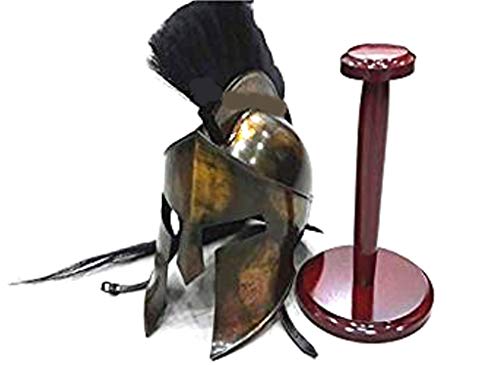 THOR INSTRUMENTS 300 Armor King Leonidas Spartaner-Helm, Replik mit Ständer, kostenloses Halloween-Kostüm, rustikales Vintage-Heimdekor, Geschenke von THOR INSTRUMENTS