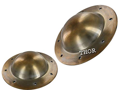 THOR INSTRUMENTS Mittelalterliche Wikinger Antik 14 g Wildschweinformationsfunktion Umbo Schild Boss Rustikale Vintage Heimdekoration Geschenke, Antik Messing, 8" THOR INSTRUMENTS Mittelalterliche Wikinger Antik 14 g Wildschweinformationsfunktion Umbo Schild Boss Rustikale Vintage Heimdekoration Geschenke, Antik Messing, 8" von THOR INSTRUMENTS