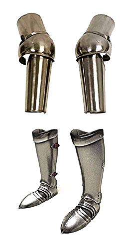 THOR INSTRUMENTS Mittelalterlicher Arm- und Beinschutz für LARP – Armschienen mit Beinschutz für Herren, handgefertigt, rustikal, Vintage, Heimdekoration, Geschenke, Chrom, Adult THOR INSTRUMENTS Mittelalterlicher Arm- und Beinschutz für LARP – Armschienen mit Beinschutz für Herren, handgefertigt, rustikal, Vintage, Heimdekoration, Geschenke, Chrom, Adult von THOR INSTRUMENTS