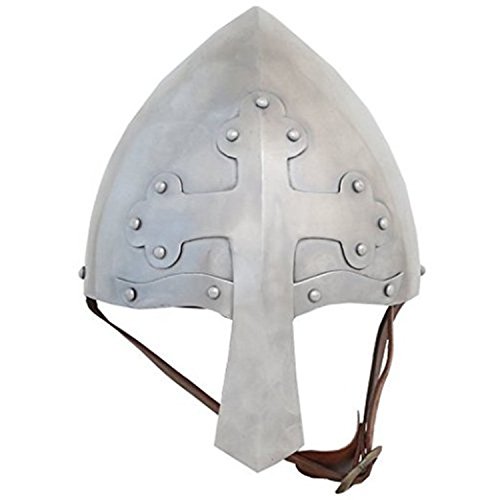 THOR INSTRUMENTS Norman/Wikinger/Sächsischer Nasen-Helm, LARP/Mittelalter/Nachstellung, Kostüm, Rüstung, Nachbildung, rustikale Vintage-Heimdekoration, Geschenke, Silber, Größe M THOR INSTRUMENTS Norman/Wikinger/Sächsischer Nasen-Helm, LARP/Mittelalter/Nachstellung, Kostüm, Rüstung, Nachbildung, rustikale Vintage-Heimdekoration, Geschenke, Silber, Größe M von THOR INSTRUMENTS