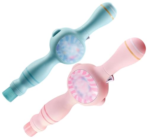 Bunte Rauchseifenblasenmaschine, Elastische Blasennebel-Blasenmaschinen Elastischer Blasennebelstab Magische Interaktive Nebelseifenblasenmaschinen For Partys Mit Elastischem Raucheffekt(Blue+Pink) von THUCHENYUC