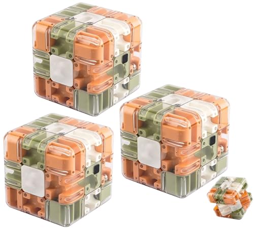 Großes Labyrinth, 3D-Puzzle, Labyrinthwürfel – Spannendes Denkspielzeug, 3D-Zauberwürfel, Labyrinthball-Puzzle, Gehirntrainingspuzzle Fördert Logisches Denken(3pcs) von THUCHENYUC