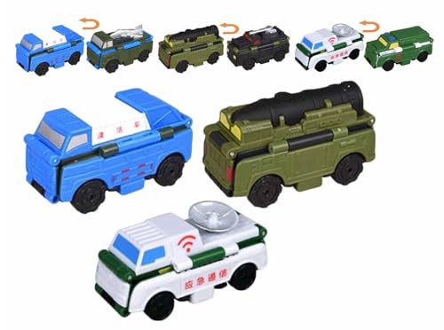 THUCHENYUC Flip Racer Verwandelbare Autos, Transformable Dual-Design Toy Cars Creative Mini 2-in-1 Toy Set Transformable Cars Für Kinder (Size : D) von THUCHENYUC