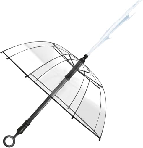 THUCHENYUC Wasserpistolen-Regenschirm, Transparenter Regenschirm Spritzpistole Streich-Regenschirm Sprühwasser Regenschutz Mit Doppeltem Verwendungszweck Und Wasserblaster-Spielzeug(2pcs) von THUCHENYUC