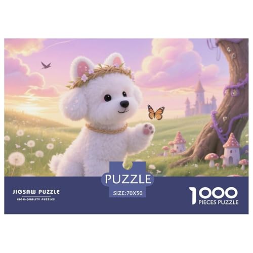Bichon Frise Puzzles Für Erwachsene Schwerstes Puzzle – Nur Für Profis Herausforderndes Spiel 1000-Teile Haustier Bildungsspiele Mit Spaßfaktor Premium Sammleredition 70x50cm/1000pcs Bichon Frise Puzzles Für Erwachsene Schwerstes Puzzle – Nur Für Profis Herausforderndes Spiel 1000-Teile Haustier Bildungsspiele Mit Spaßfaktor Premium Sammleredition 70x50cm/1000pcs von THVBFLVBH