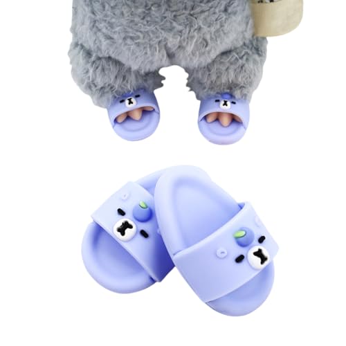 THXFUNAREA 1 Paar Puppenschuhe Schuhe (Blau) Plüschtier passende Schuhe für 17cm Puppe, sitzend und stehend, Plüschtier Nicht enthalten von THXFUNAREA